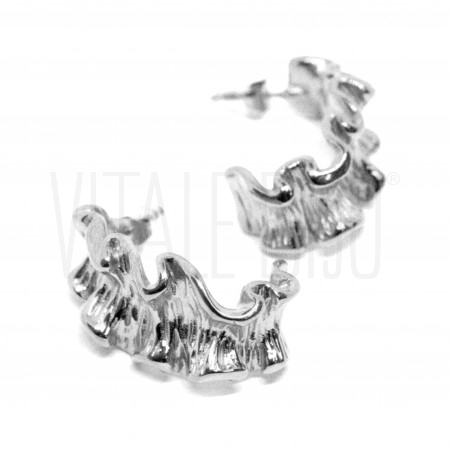 Brinco Folhos 30x16mm - Aço In...