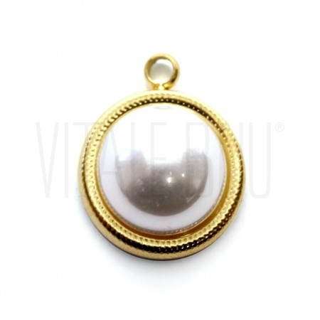 Pendente Pérola 13mm - Aço Ino...