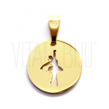 Medalha Bailarina 15mm - Aço I...