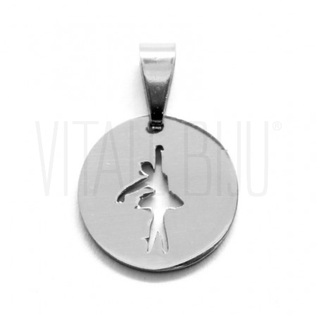 Medalha Bailarina 15mm - Aço I...