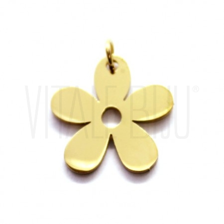 Pendente Flor 15x15mm - Aço In...