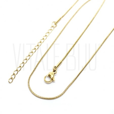 Fio Malha Snake 1mm - Aço Inox...