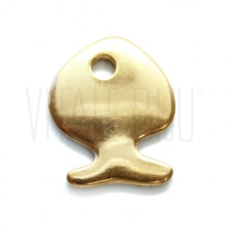 Pendente Peixe 18x14mm - Aço Inox Dourado