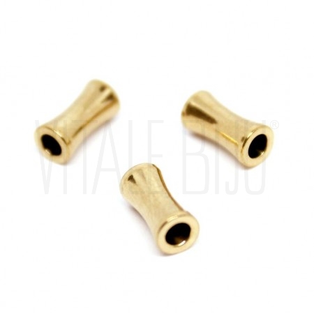 Entremeio/Separador 8x4mm Furo: 2.3mm - Aço Inox Dourado