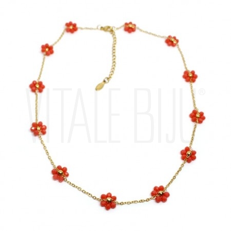 Fio Elo Oval 1.8mm c/ Flores -...
