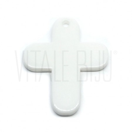 Pendente Acrílico Cruz Branco