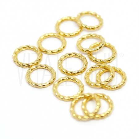 Pack 30 Separador/Entremeio 8mm - Furo: 5.5mm - Dourado