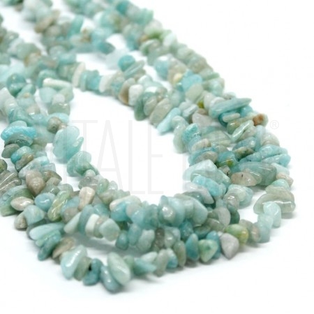 Fiada Cascalho Mini Pedra Amazonite - 80cm