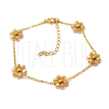 Pulseira Elo Oval 1.8mm c/ Flo...