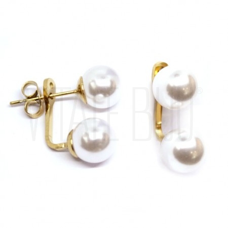 Brinco Pérolas 20x8mm - Aço In...