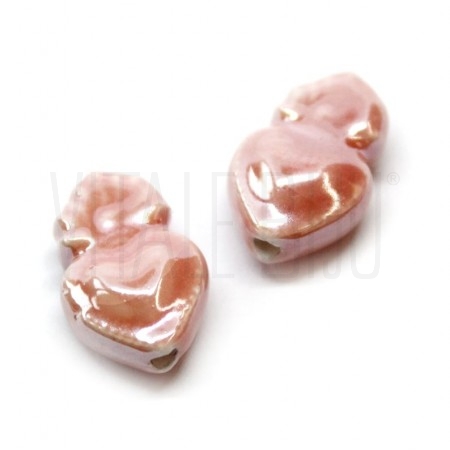 Entremeio Sagrado Coração 16x11mm - Cerâmica - ROSA