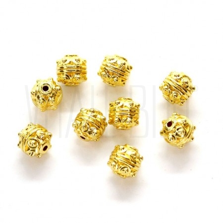 Pack 10 Separador/Contas 7.5mm - Furo: 1.5mm - Dourado