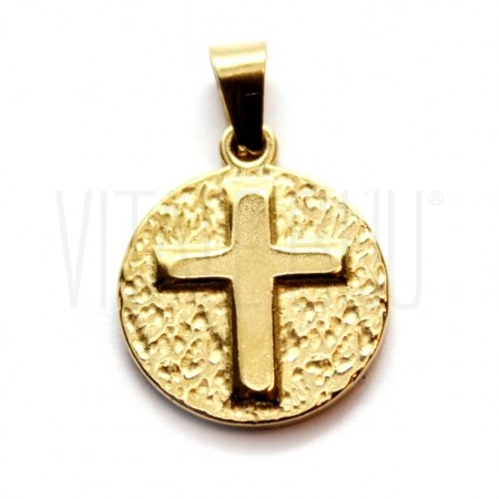 Medalha Texturizada Cruz 15mm ...