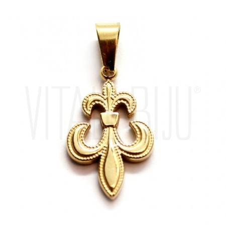 Pendente Flor de Lis 22x14mm -...