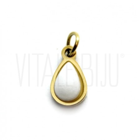 Pendente Gota  9x5mm - Aço Ino...