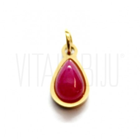 Pendente Gota  9x5mm - Aço Ino...