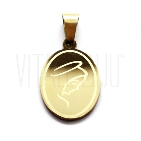 Pendente Oval 17x12mm - Aço In...
