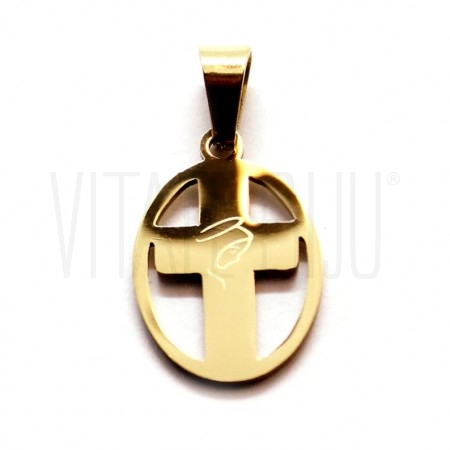 Pendente Oval 17x12mm - Aço In...