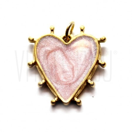 Pendente Coração 17x16mm - Aço...