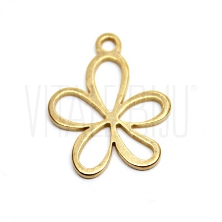 Pendente Flor 17x13mm - Aço In...
