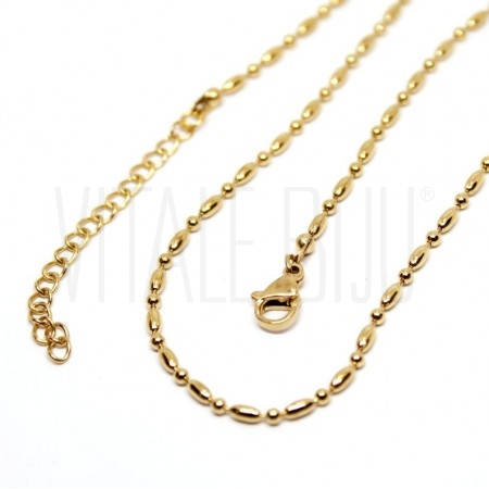 Fio Elo Oval/Bolinha 2mm - Aço...