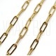 Corrente Elo Retangular Arredondado 8x3mm - Aço Inox Dourado