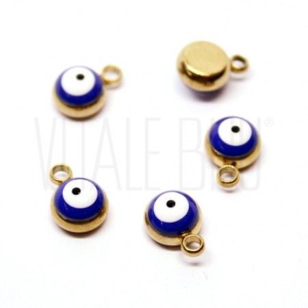 Pendente Olho Turco 8x5mm - Aç...