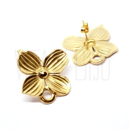 Base Brinco Flor 22mm - Aço In...