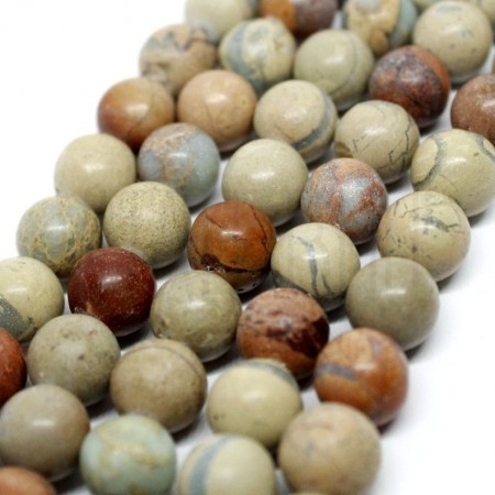 Fiada Contas +/- 8mm - Jasper ...