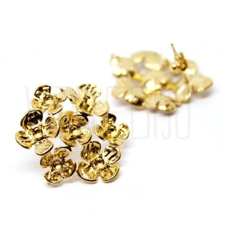 Base Brinco Flor 26mm - Aço In...