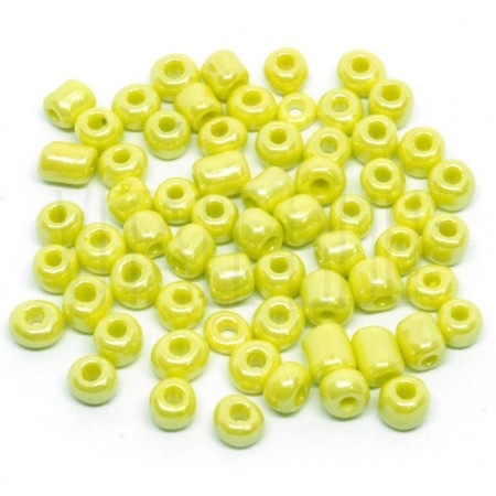 Pack missangão 4mm - AMARELO LIMA PEROLADO