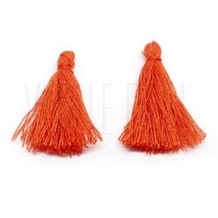 Pompom Linha de Algodão 30mm - Laranja Escuro