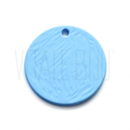 Medalha metal 20mm com pintura emborrachada - AZUL