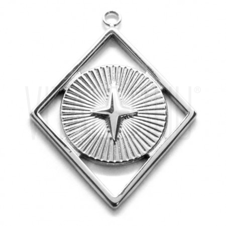Pendente Losango 31x24mm - Aço...