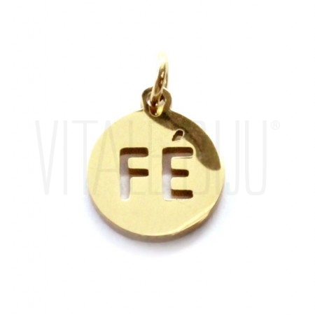 Pendente Fé 10mm - Aço Inox - ...