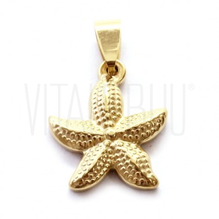 Pendente Estrela do mar 23x19.5mm - Aço inox - Dourado