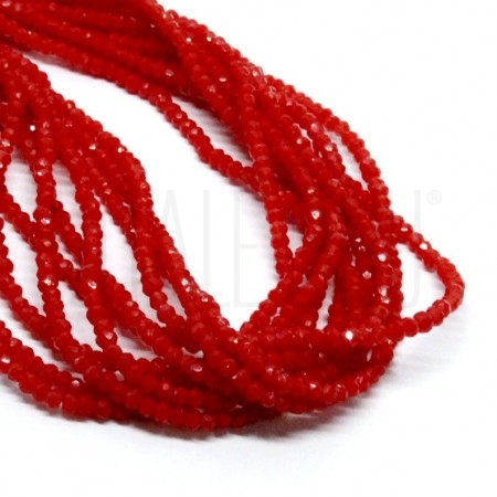 Fiada Cristal Facetado 2.5mm - Vermelho