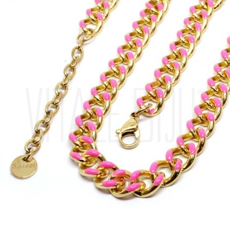 Choker Elo Torcido 8mm - Aço I...