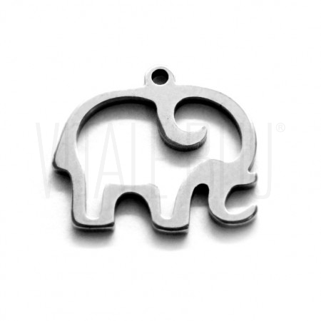 Pendente Elefante 16x14mm - Aço Inox