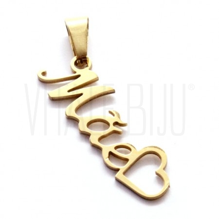 Pendente Mãe coração 30x9mm - ...