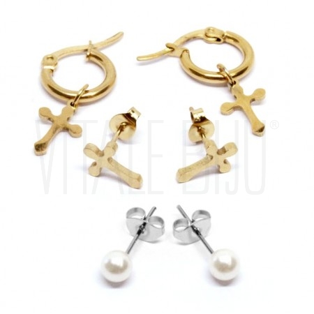 Conjunto Brincos (Argola com p...