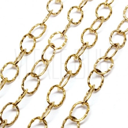 Corrente Elo Oval com detalhes...