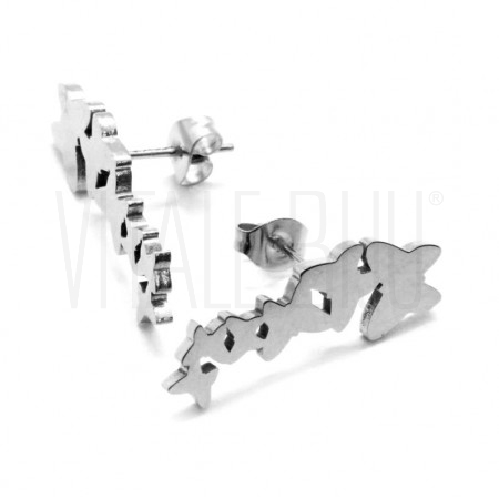 Brinco Borboletas 25x9mm - Aço...