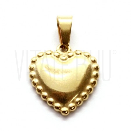 Pendente Coração 18x19mm - Aço...