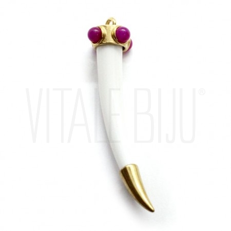 Pendente corno com detalhes em...