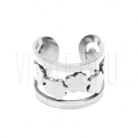 Anilha Flores 9x12mm - Aço Inox