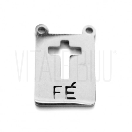 Pendente Fé 17x12mm  (tipo esc...