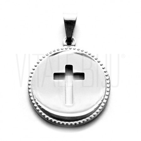 Medalha Cruz 20mm - Aço Inox 