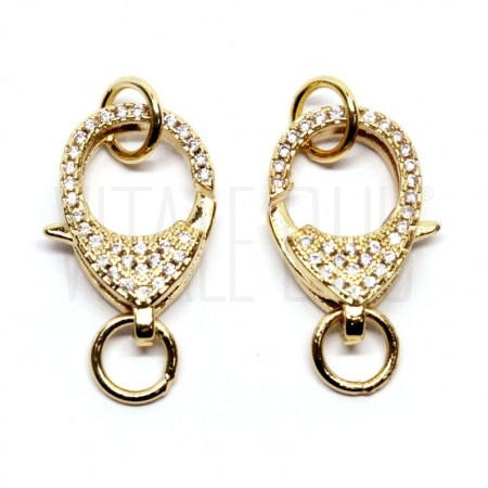 Fecho Mosquetão 20x12mm - Latã...