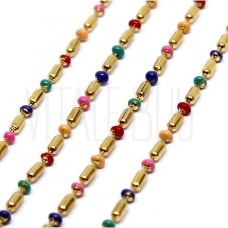 Corrente 1.5mm Tubos e Bolinha...